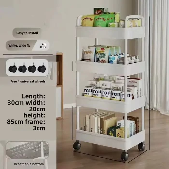 Étagère de rangement multifonctionnelle blanche à 5 niveaux