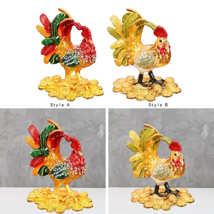 Boîte à bijoux en forme de poulet pour colliers