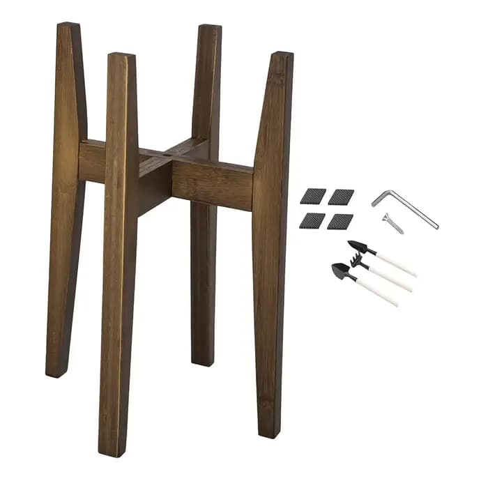 Support de Plante Réglable en Bois Massif pour Balcon, Intérieur, Extérieur, Jardinage, Cadeaux, Pots de Différentes Tailles, Salon