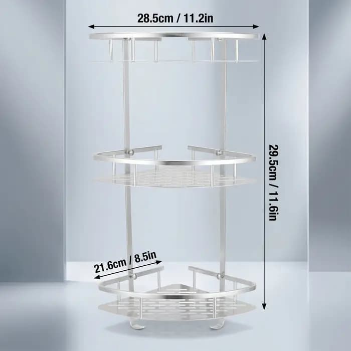 Étagère de douche d'angle à 3 niveaux