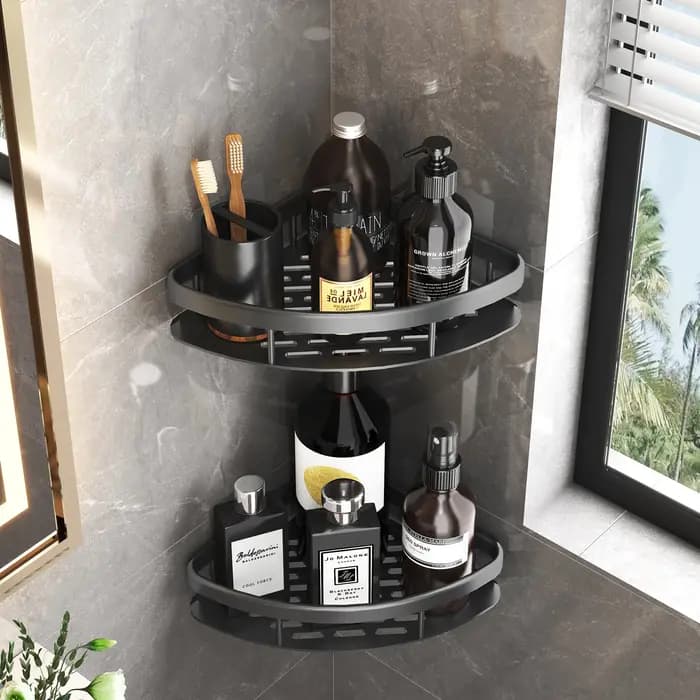HONo-Nail-Étagère d'angle de douche en aluminium