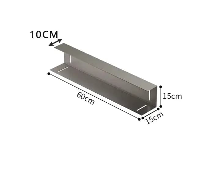 Support mural en acier inoxydable en forme de I, étagère flottante pour magasin, solution de rangeme