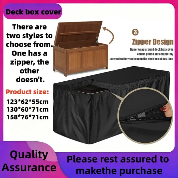 Housse de protection pour coffre de rangement extérieur 210D imperméable