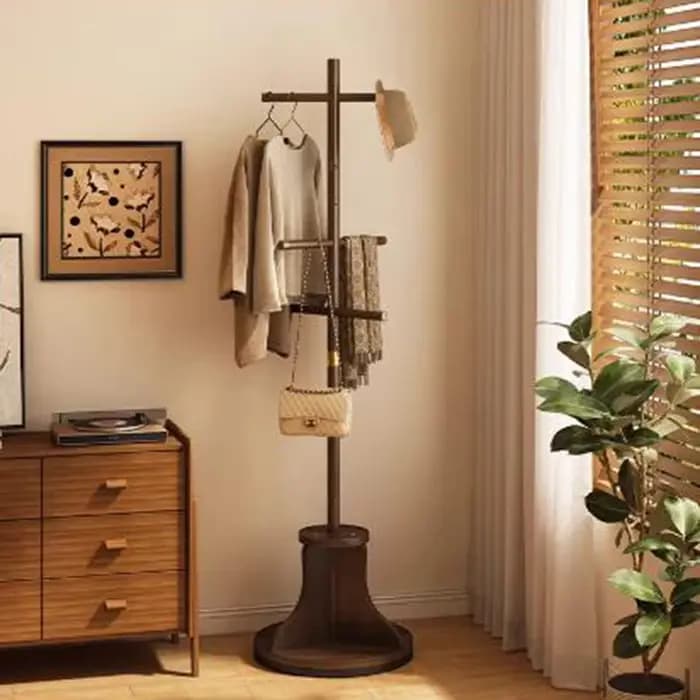Porte-manteaux ouvert sur pied pour chambre à coucher