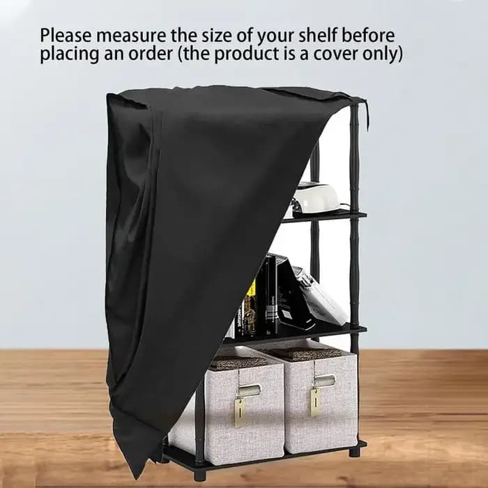Juste anti-poussière pour étagère noire, sac de rangement, protecteur de meubles de jardin extérieur