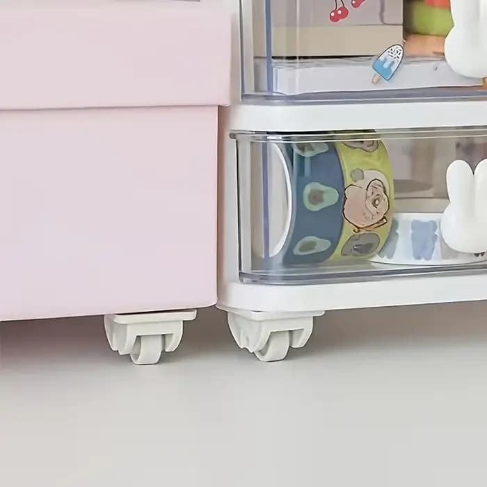 8 roulettes auto-adhésives | Meubles en plastique et boîtes de rangement