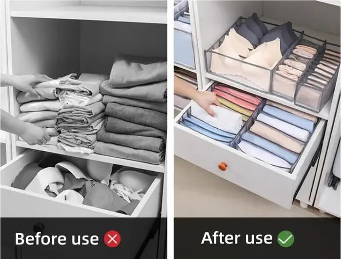 Boîte de rangement pour chaussettes et collants