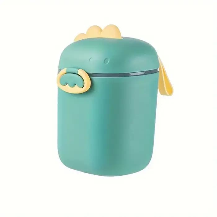 Distributeur de lait en poudre avec cuillère, boîte de rangement portable pour lait en poudre en forme de dinosaure avec poignée, fruits