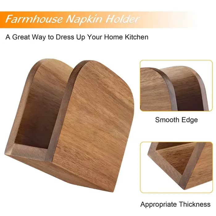 Porte-serviettes en bois pour table