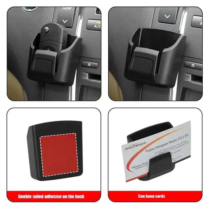 Boîte de rangement pour clés de voiture, boîte de rangement pour accessoires de véhicule, tableau de bord, console centrale, boîte de rangement pour cartes de péage à grande vitesse, fente pour cartes