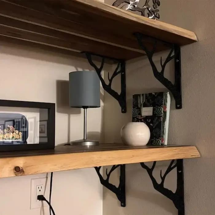 Nouveau support d'étagère en métal en forme de branche d'arbre