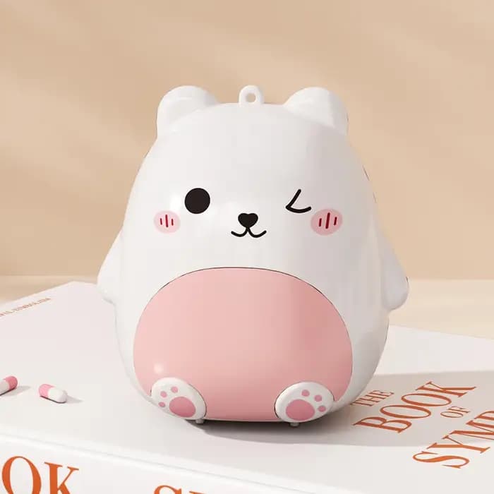 Mini boîte de rangement de bijoux de dessin animé ours Portable, organisateur de voyage scellé à cin