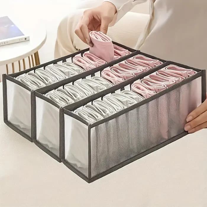 Ensemble de 3 pièces avec 7 compartiments pour ranger les sous-vêtements