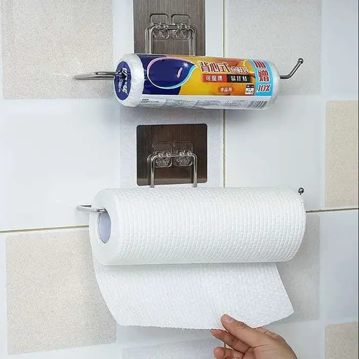 1/2pcs Porte-Papier Hygiénique Suspendu pour Salle de Bain et Cuisine