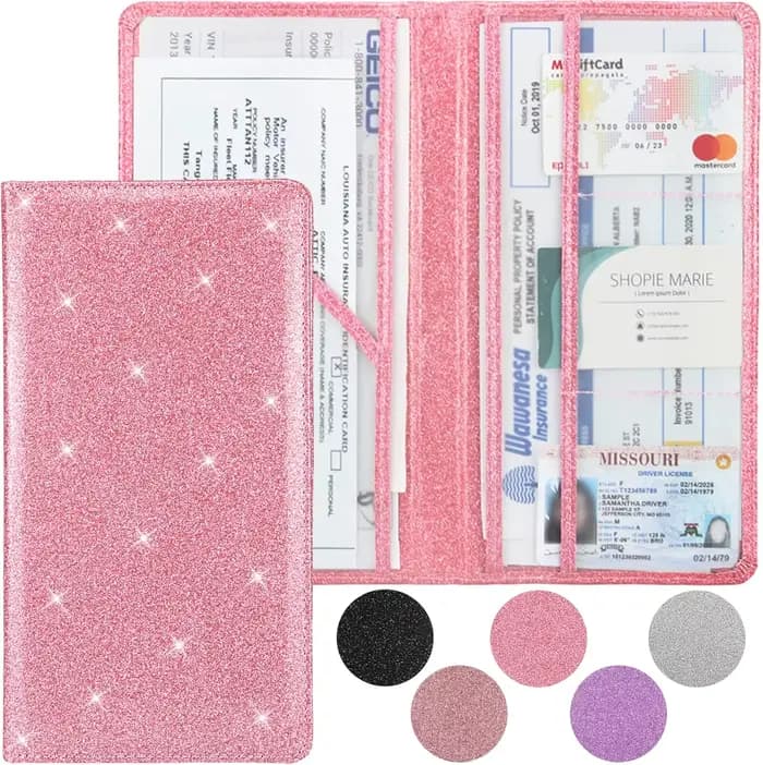 Porte-cartes d'immatriculation et d'assurance automobile