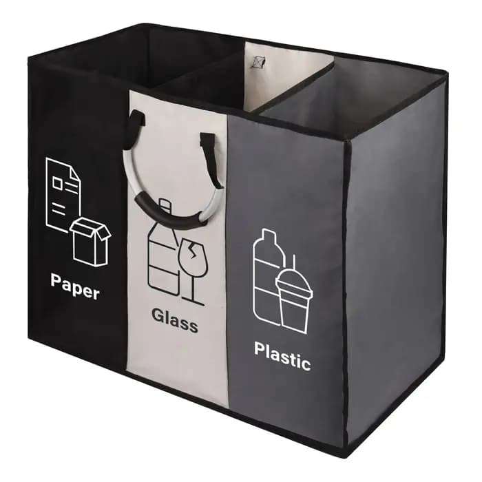 Bacs de collecteur de bouteilles de dépôt avec 3 compartiments