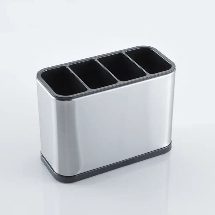 Support de rangement de couverts de cuisine en acier inoxydable