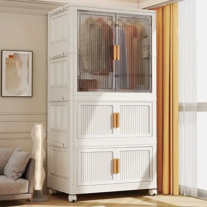 Étagères naturelles armoires organisateur vêtements jean étagère tiroir armoire empilable rangement Stoffen Klerenkast meubles de maison