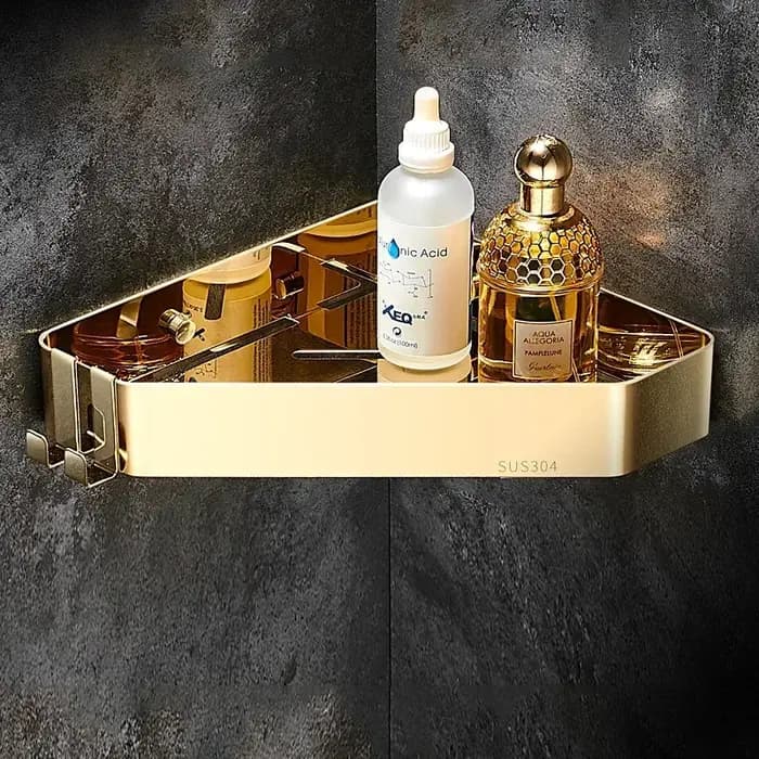 Étagères d'angle en acier inoxydable pour salle de douche