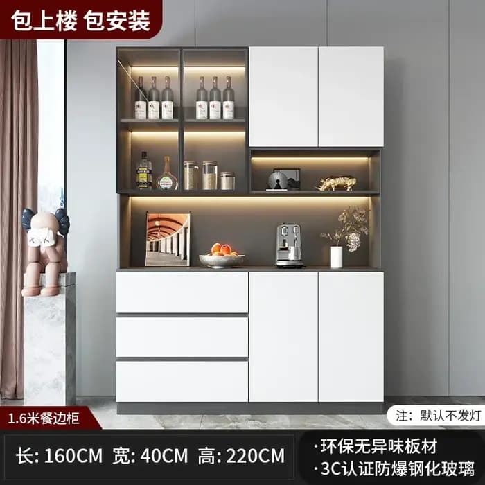 Armoire de cuisine avec portes en verre