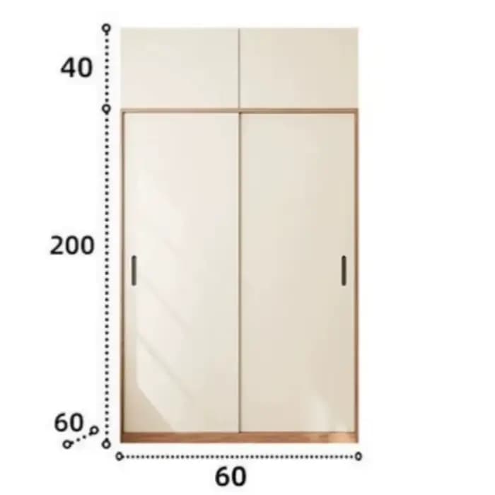 Armoire de rangement coulissante mobile de style rétro français