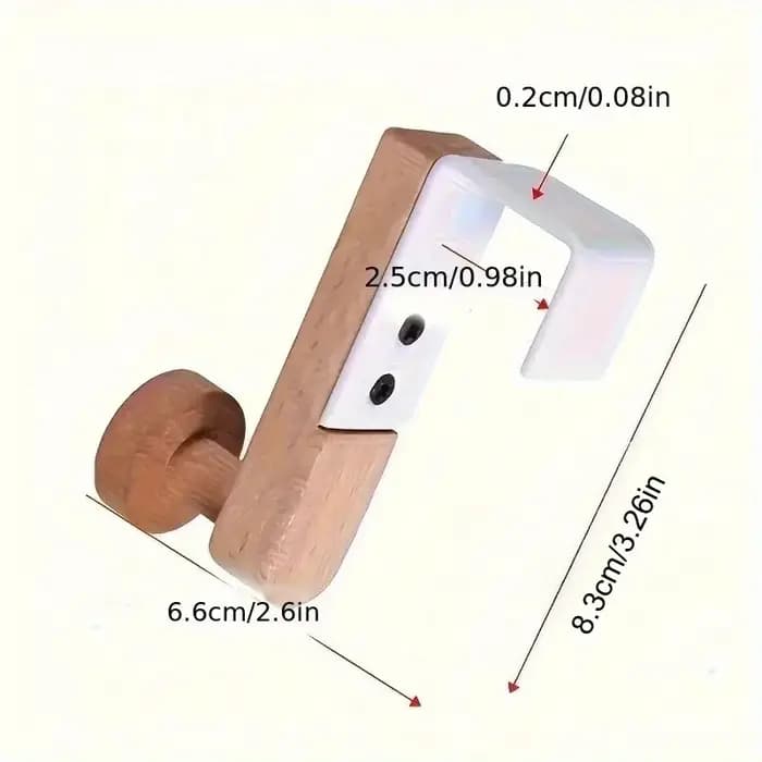 Étagère murale en bois naturel pour porte