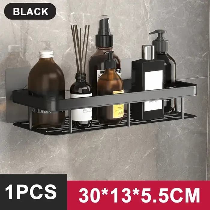 Étagère de salle de bain, organisateur de rangement de cuisine, support à shampoing en alliage d'aluminium, étagère de douche, accessoires de salle de bain, étagère sans perçage