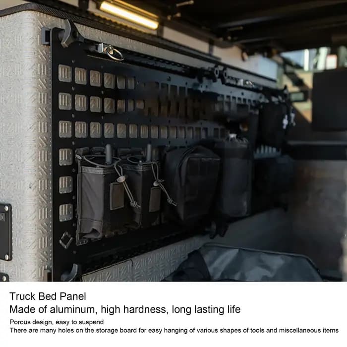 Système de panneaux de rangement Molle pour benne de camion