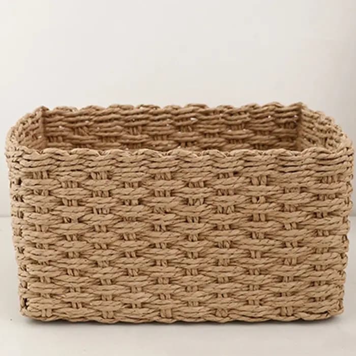 Panier de rangement tissé à la main — Organisateur pour la maison et le bureau
