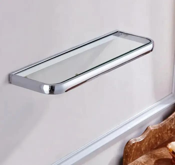 HOShelves-Étagère en verre à un niveau en laiton massif
