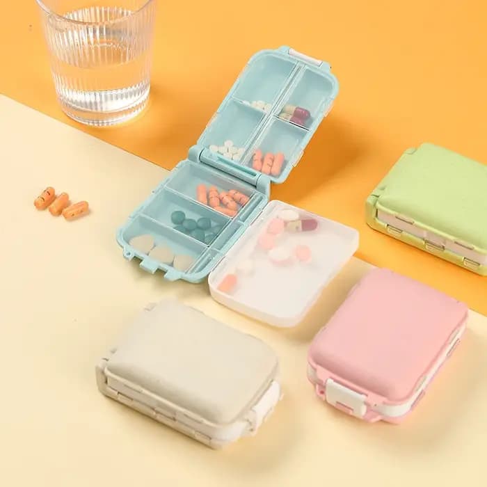 Mini boîte à pilules Portable, Kits médicaux, conteneur de stockage de vitamines, fournitures de voyage de santé, organisateur de pilules Compact 1 pièce