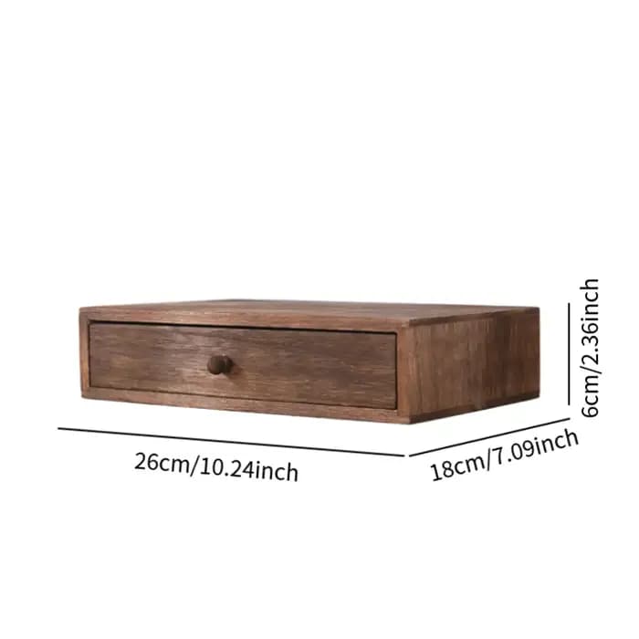 Organisateur de bureau en bois avec tiroir