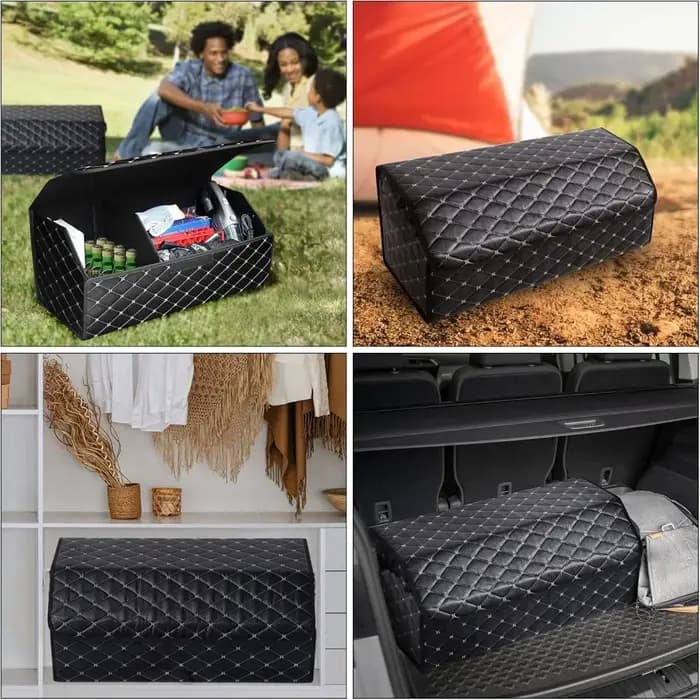 Boîte de rangement de grande capacité montée sur voiture