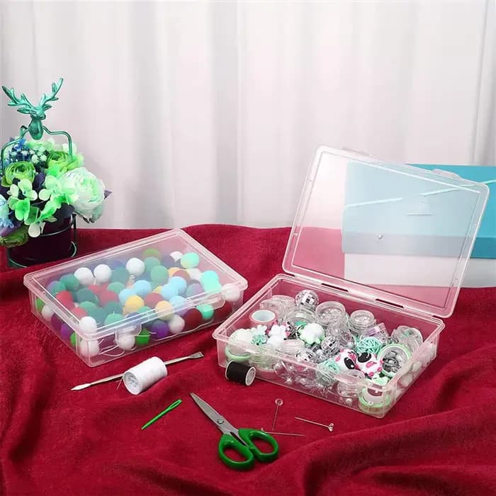 6 boîtes de rangement en plastique avec couvercle