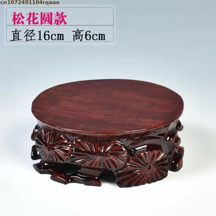 Support pour plantes en bois sculpté, base durable pour pots de fleurs d'intérieur et bonsaïs, présentoir de bureau pour bonsaïs et pots de plantes succulentes