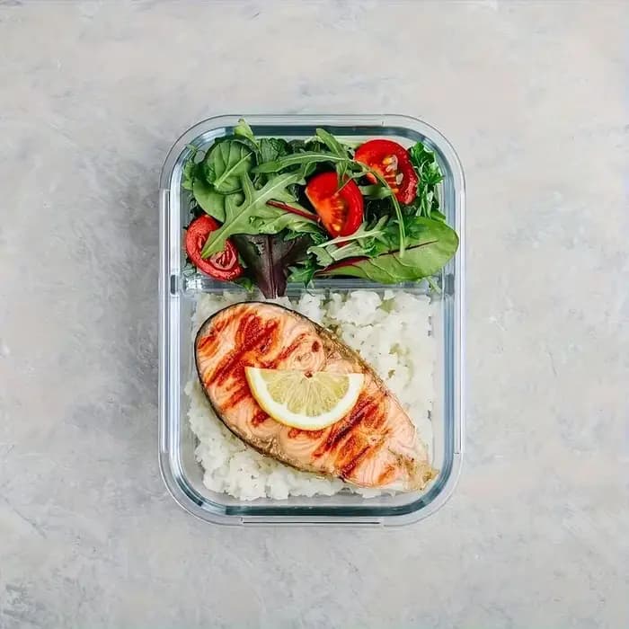 Boîte à lunch en verre à 2/3 compartiments avec couvercle à clipser