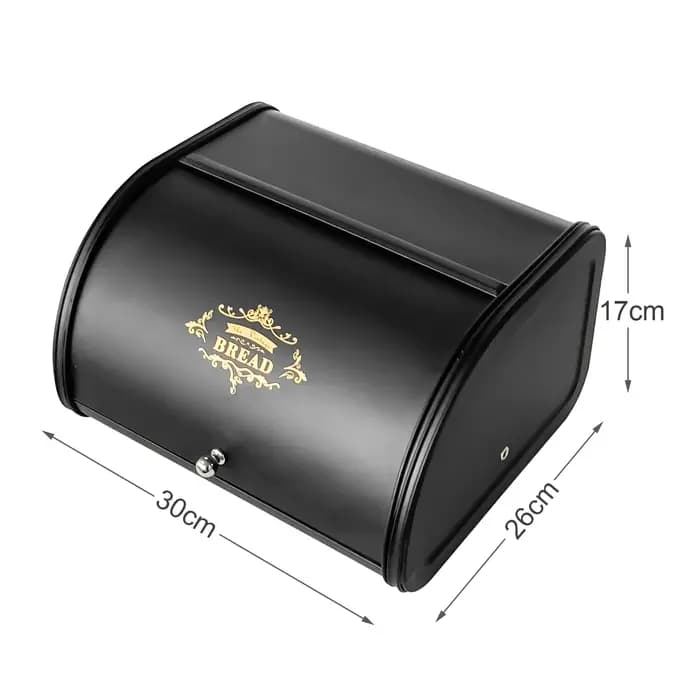 Boîte à pain Boîte de Rangement en Métal Noir pour citrouille