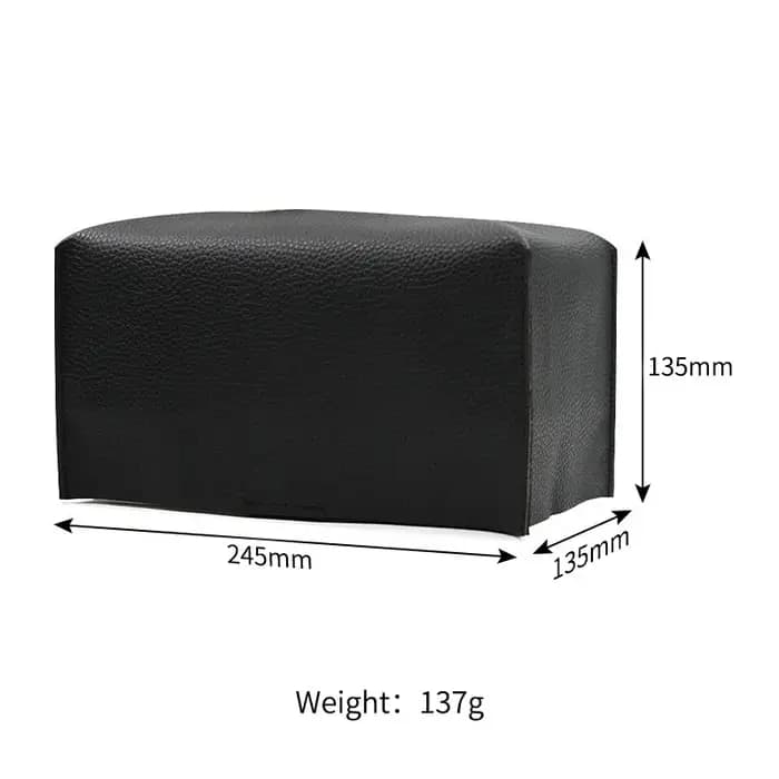 Couverture de boîte à mouchoirs rectangulaire en cuir PU