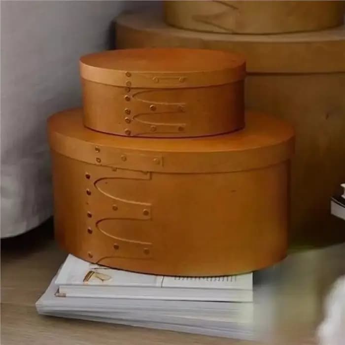 ABKW - Boîte de rangement en bois au design rétro