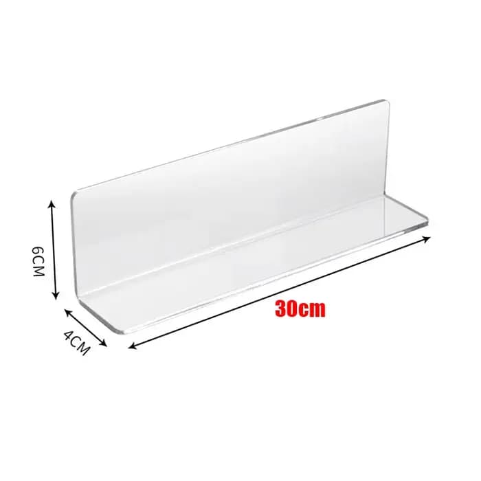 Déflecteur d'armoire à miroir de salle de bain en forme de L en acrylique