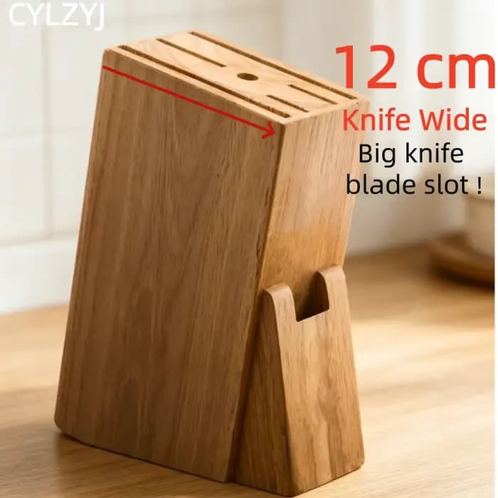 Bloc à couteaux de cuisine créatif en bois – Support de rangement vertical