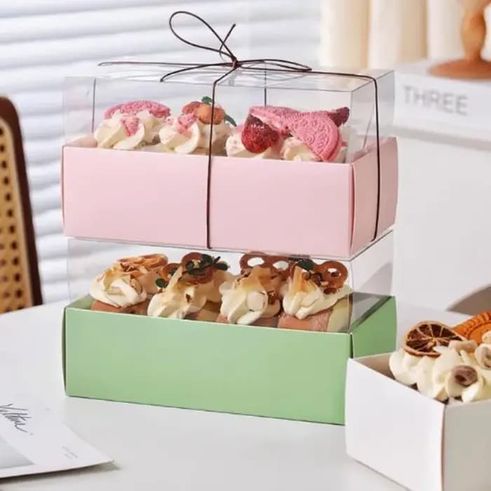 Boîte cadeau transparente pour gâteau Tiramisu
