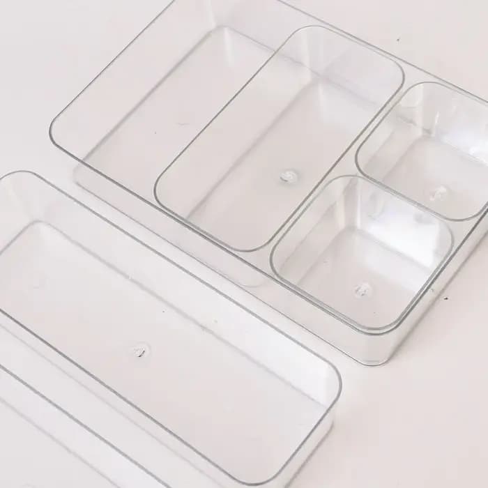 Boîte de rangement en plastique Transparent sans couvercle