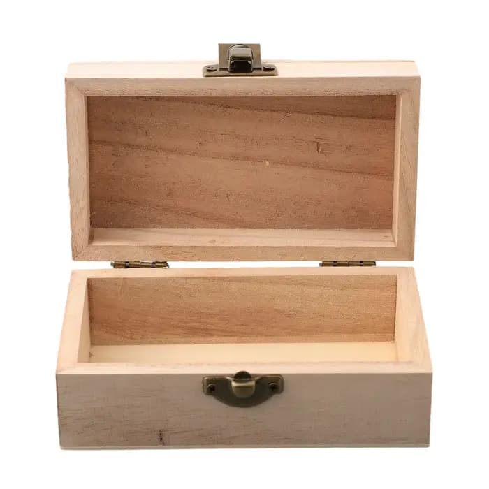 Boîte de rangement rectangulaire en bois pour documents en bois