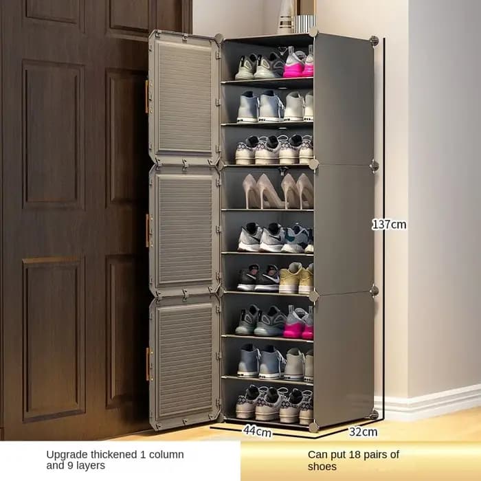 Étagère de rangement à assembler pour chambre à coucher et salon, multicouche, haute capacité, anti-