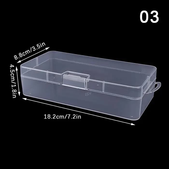 Boîte à stylos à ongles transparente