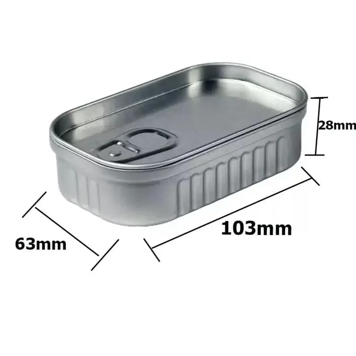 Lot de 5 boîtes de conserve vides pour sardines, boîtes de rangement en fer métallique rectangulaire