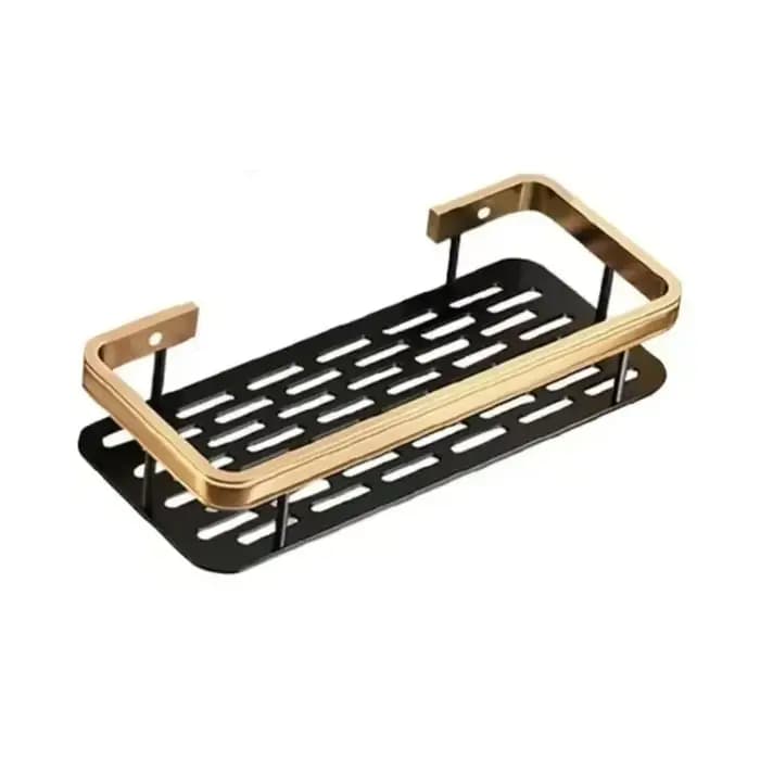 HOShelf-Rangement de toilette mural en aluminium T1, sans perceuse, bouteille de shampoing, coin de