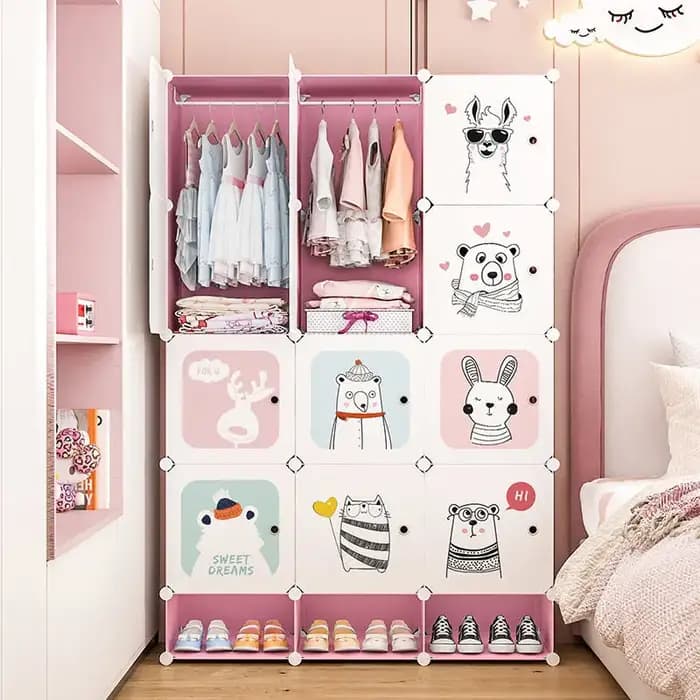 Armoire à vêtements pliante pour enfants