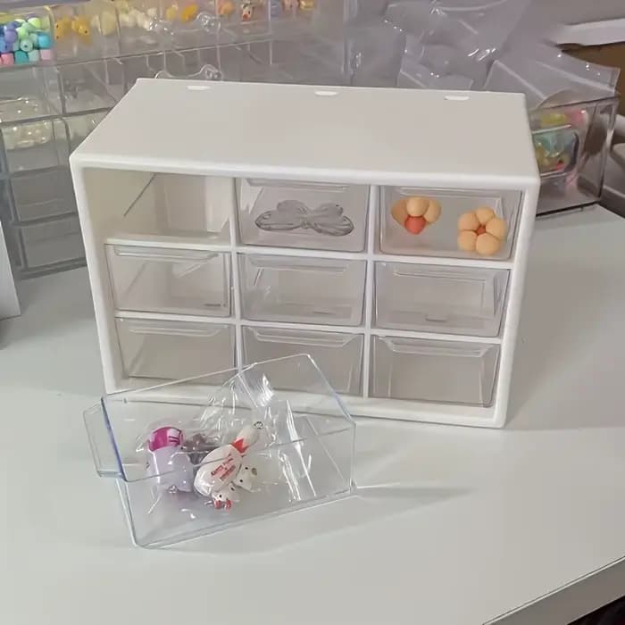 Boîte de rangement, tiroir transparent pour petites pièces